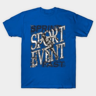 Sport Event Sprints Almost Abstract T-Shirt